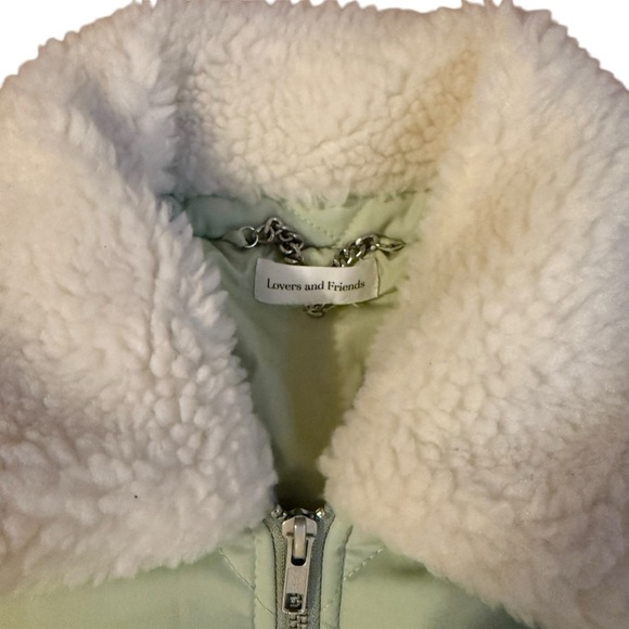 Lovers and Friends X Rachel Evie Quilted Jacket in Sage Green Size Large - Picture 3 of 3